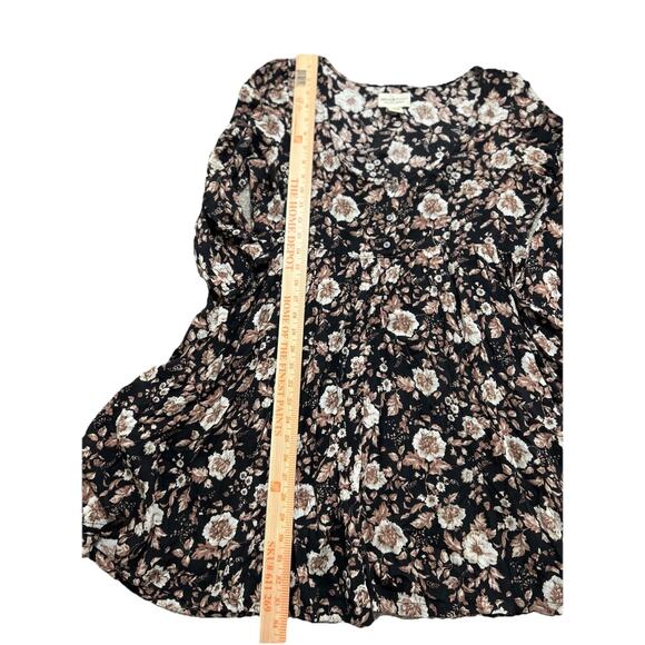 Denim & Supply Ralph Lauren Babydoll M Boho Festival Floral Goth Western Mini - Picture 4 of 8